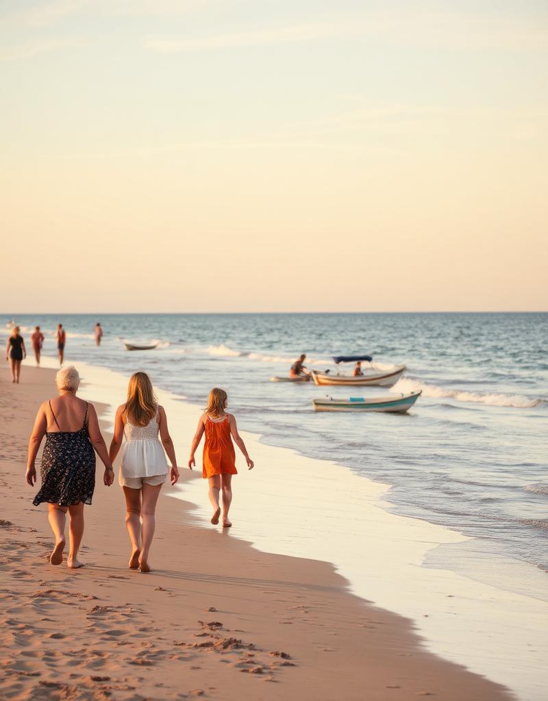 En familie på stranden